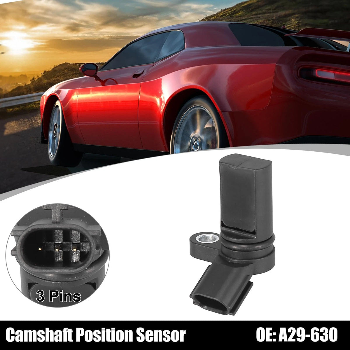 Camshaft Position Sensor 3 Pins for Nissan Infiniti Black