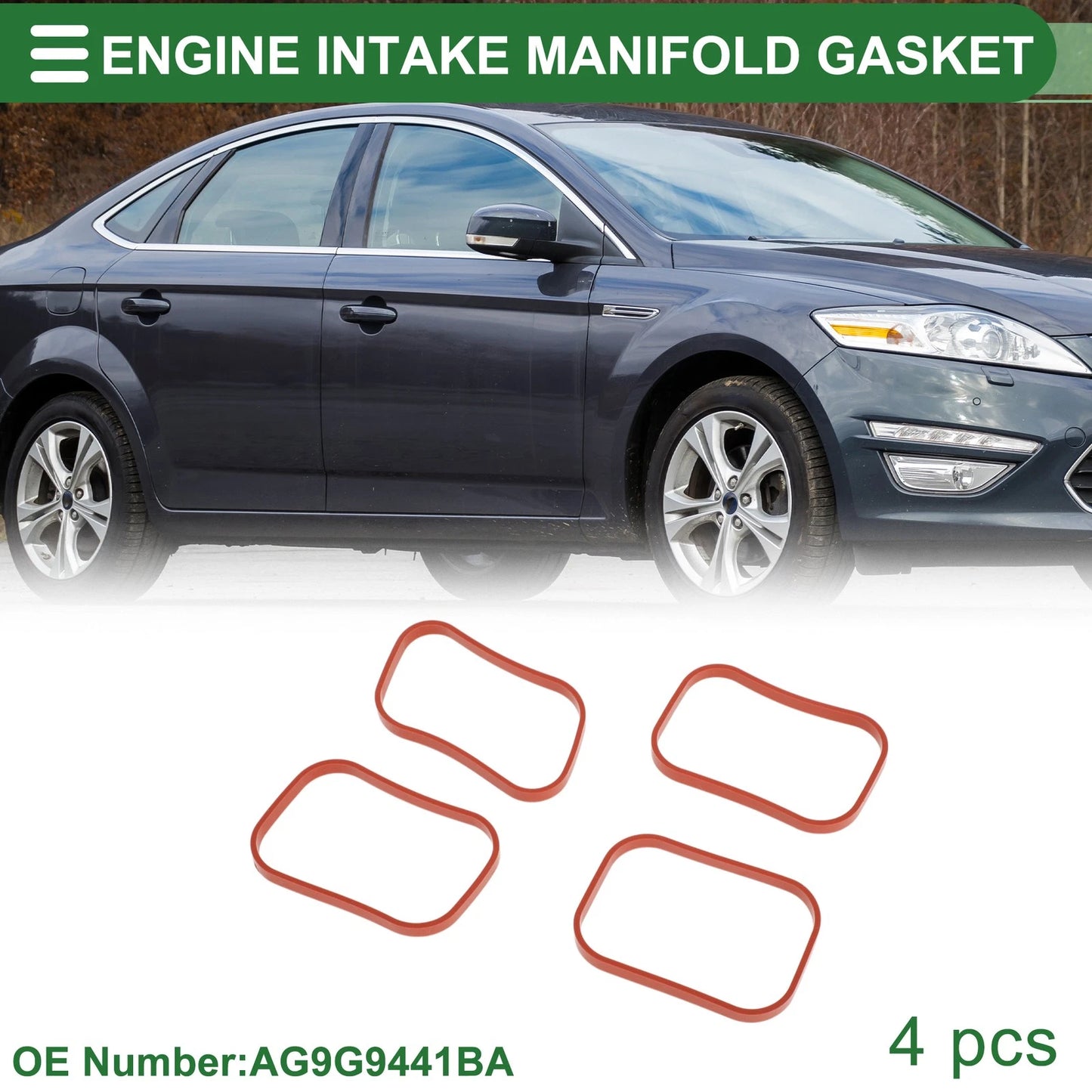 Engine Intake Manifold Gasket for Ford Mondeo (2010-2015) - 4 Pcs