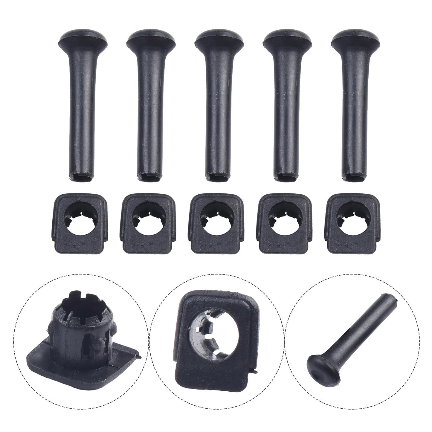Door Safety Lock Button Base Locking Knob Set for Golf Mk2 Mk3