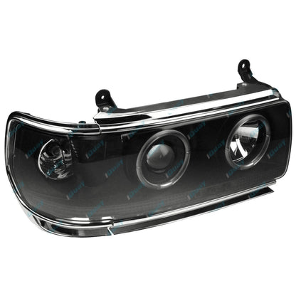 Black Altezza Angel Eye Halo Projector Headlights with LED DRLs for 80 Series