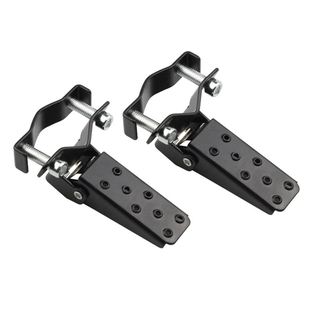 Pedals for Diverse Motorcycle Metal Passenger Black Silver