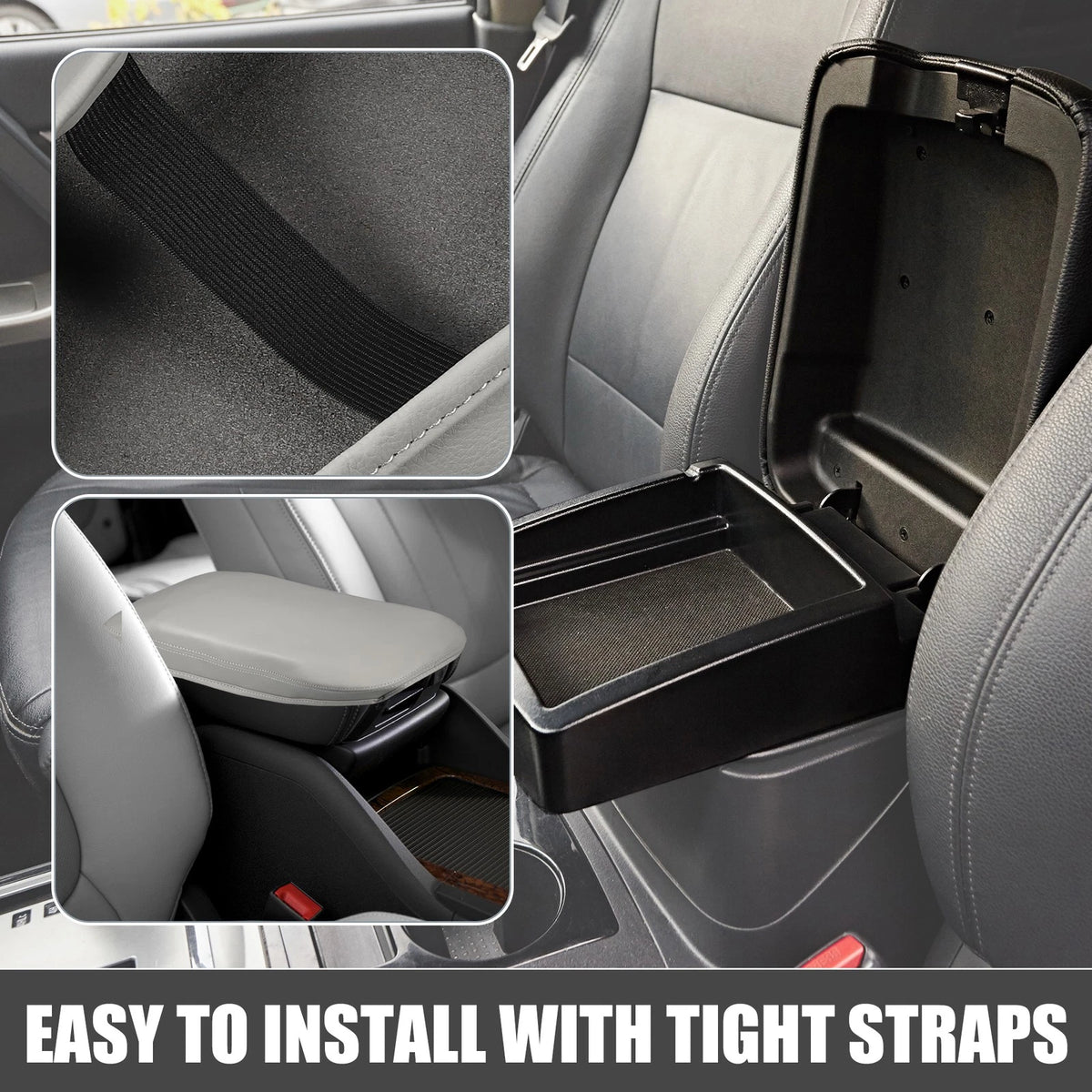 Cushion Armrest Pad Cover for Toyota RAV4 2019-2023 Gray