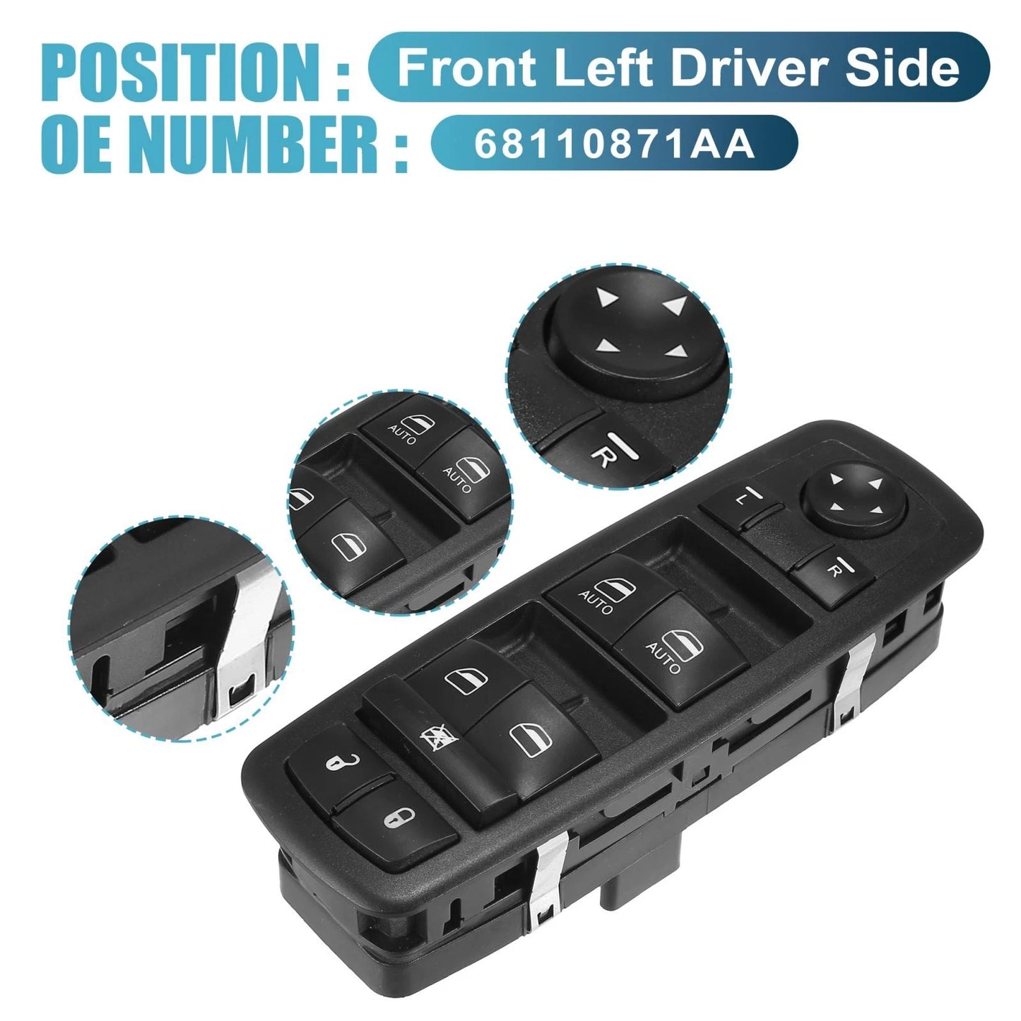 Power Window Switch for Chrysler Town & Country (2012-2016)