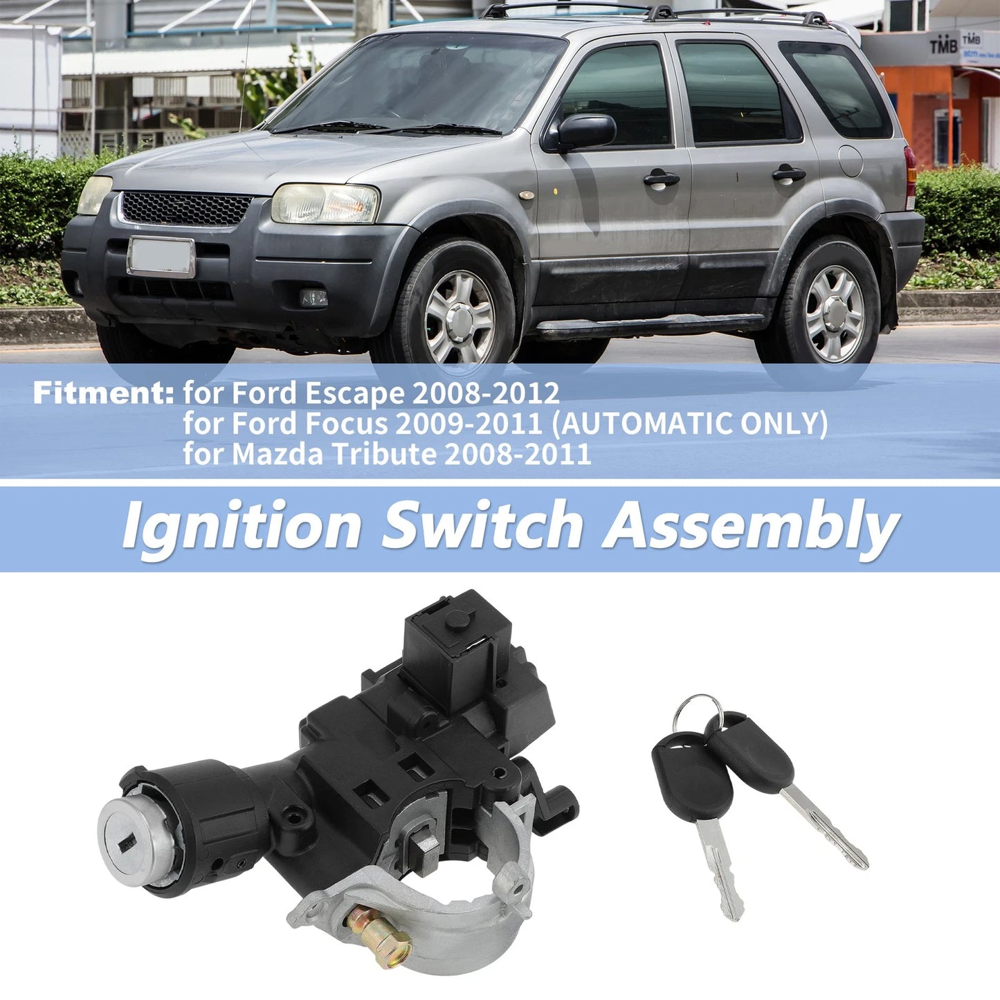 Ignition Lock Cylinder w/ 2 Keys for Ford Escape (2008-2012)