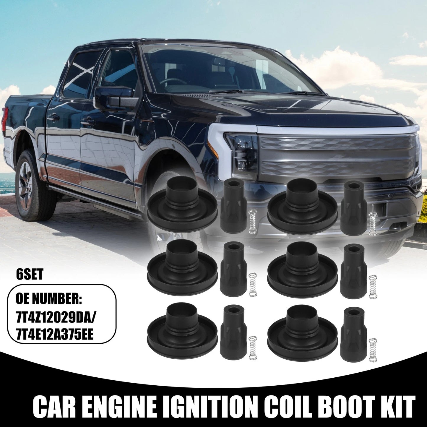 6 x Engine Ignition Coil Boot Kit for Ford F150 (2011-2016)