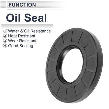 Oil Seal 48x100x10mm Nitrile 5 Pcs Seal Ring Rotary Shaft Seal for Vehicle