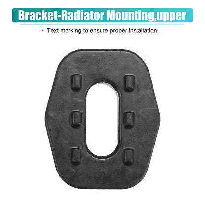 2 x Upper Rubber Radiator Mounts for Ford Edge (2007-2014) Black