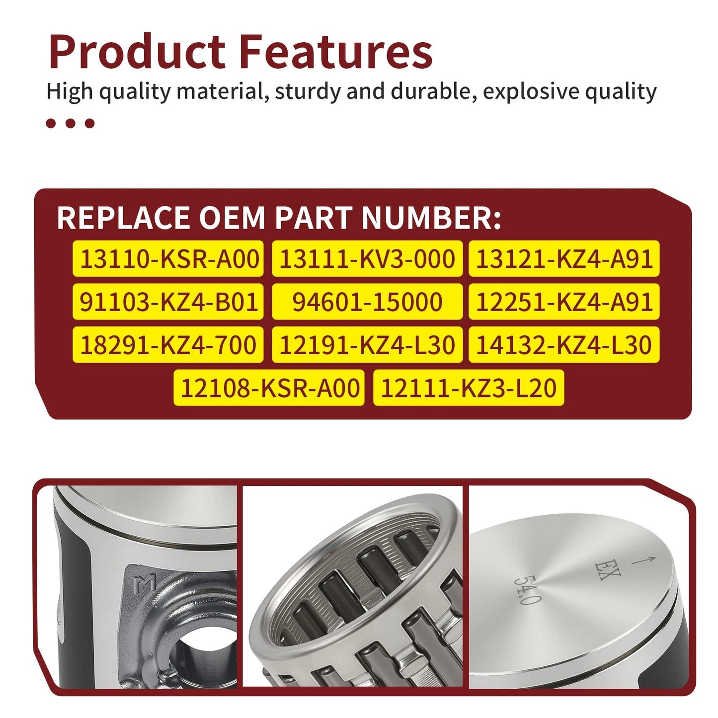 Top End Rubuild Kit 54mm STD B Piston for Honda CR125R (2003–2004)