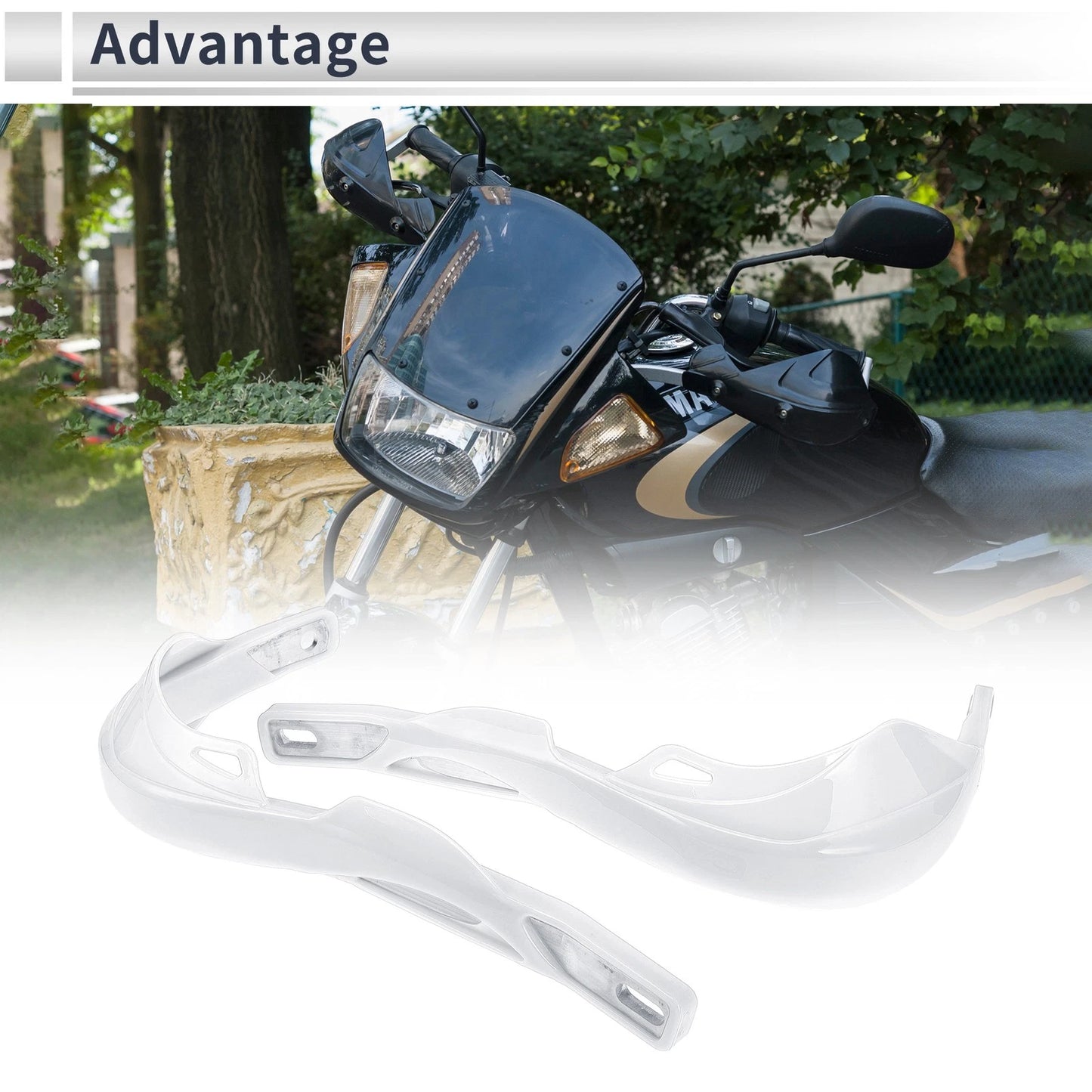 1 Set Universal Hand Guard Knuckle Guard Protector White for Motorcycles
