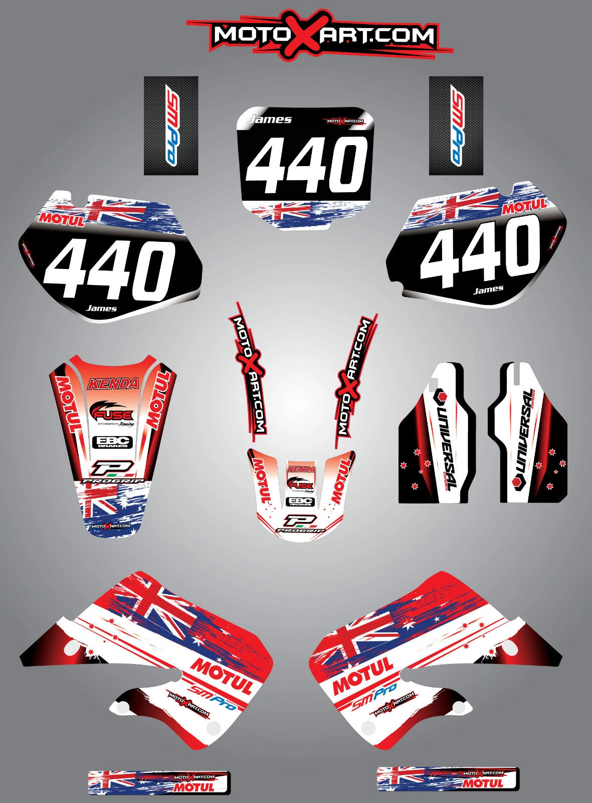 Custom Graphic Kit - AUSSIE PRIDE for Honda CR 250 (1997-1999)