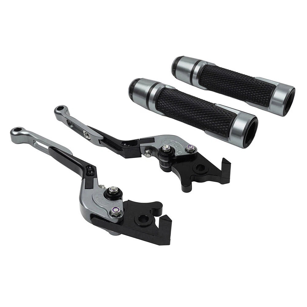 Extendable Brake Clutch Lever Grip Set for Kawasaki Ninja 650R (2006-2011)