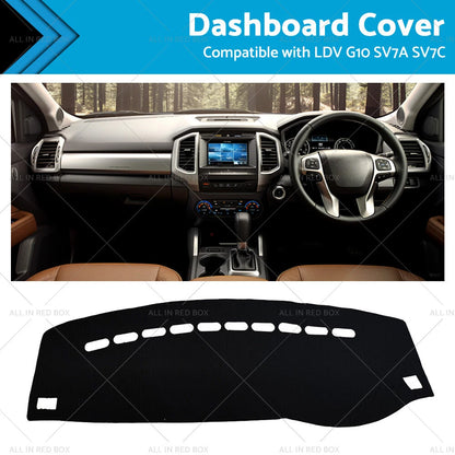 Non-Slip Dash Mat for LDV G10 SV7A SV7C All Models (2015-2023) Black