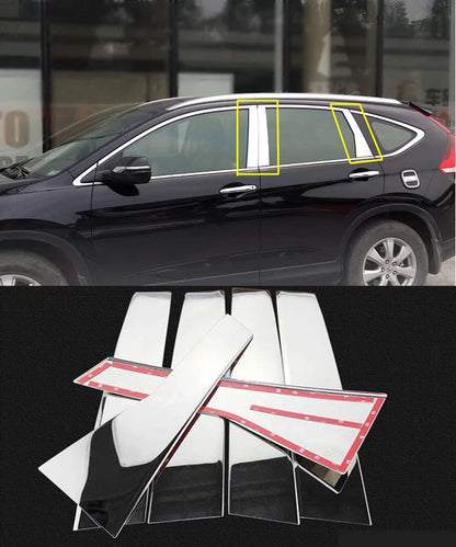 Steel Window Pillars Post B Cover Trim for Honda CR-V 2012-2016 (2012-2016)