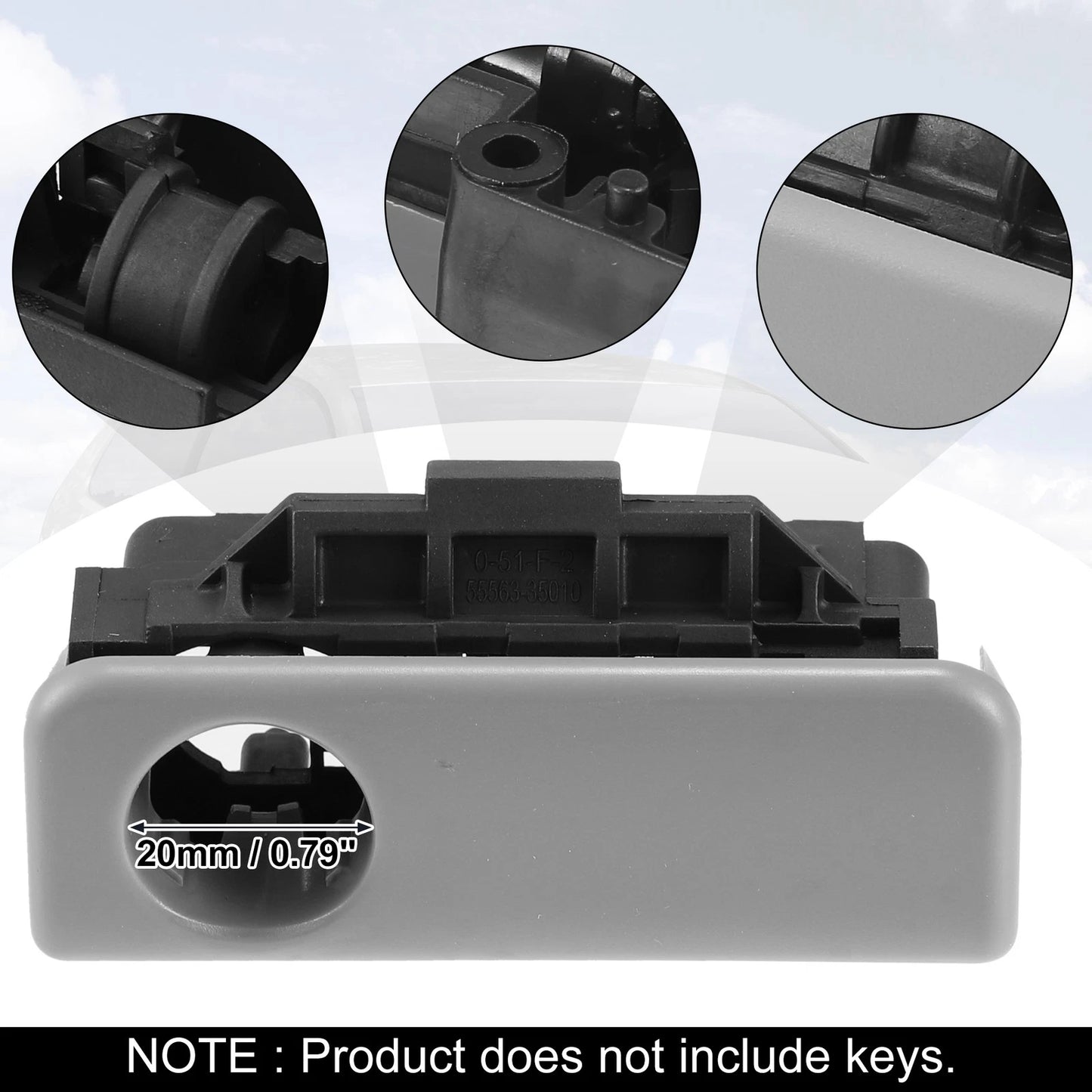 Glove Box Latch Handle Gray for Toyota 4Runner (2003–2009)