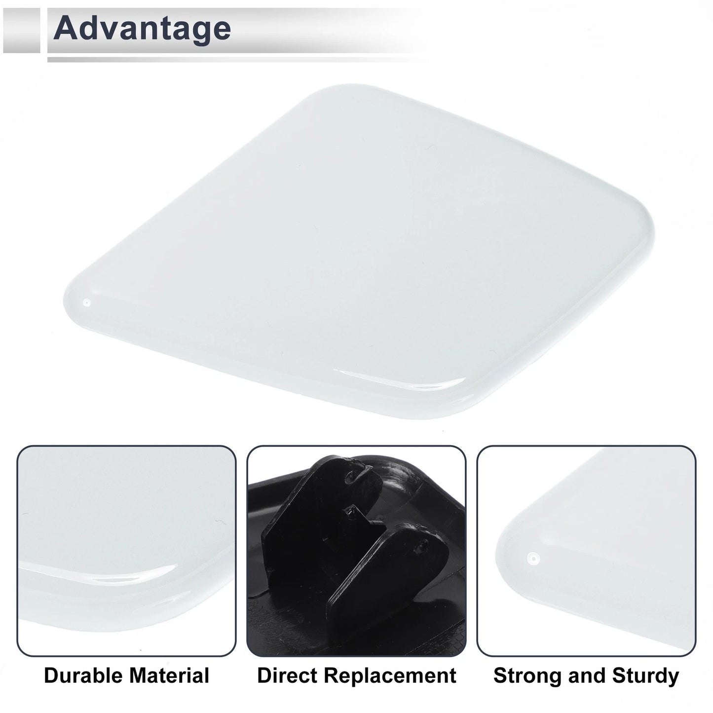 White Front Right Bumper Headlight Washer Nozzle Cover for Volvo XC90 (2003-2014)