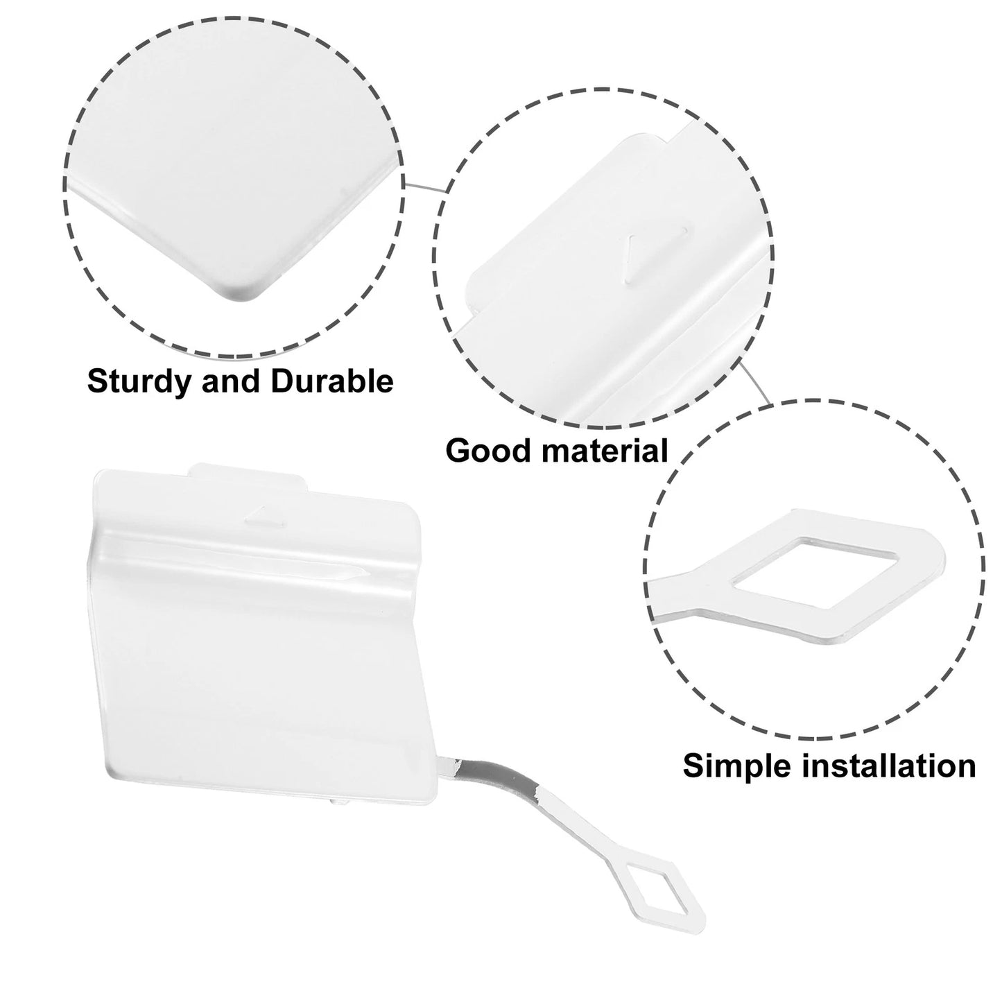 Rear Left Tow Hook Cover for BMW 550i (2011-2013) - White Cap