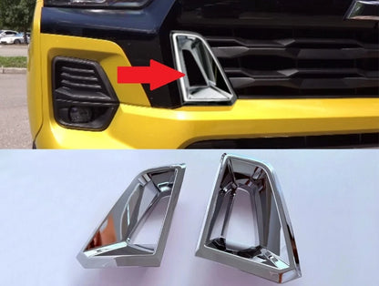 Chrome Front Grille Air Vent Frame Bezel Cover Trim for 23-25 Chevrolet Colorado