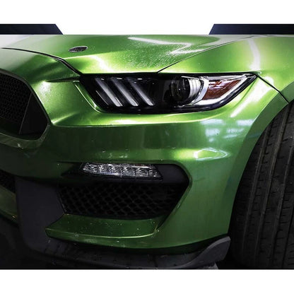 Smoke Noir TPU Headlight Protect Film Sticker Fit For Mustang 2016-2019