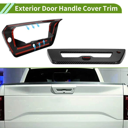 Exterior Trim Tailgate for Ford F150 Black ABS 2 x Covers (2015-2020)