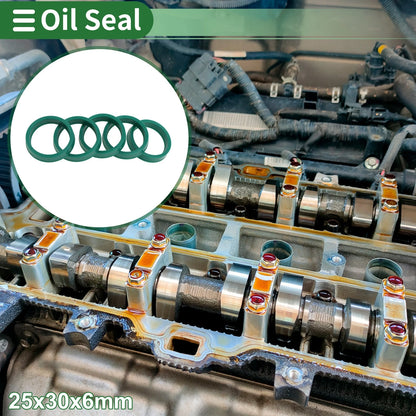 Oil Seal / 25x30x6mm / Seal Ring Rotary Shaft Seal TPU Green 5 Pcs