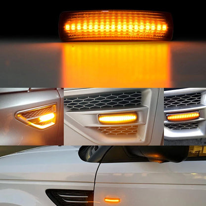 Smoke Lens LED Side Marker Lights for Land Rover LR2 LR3 LR4 (2008-2016)