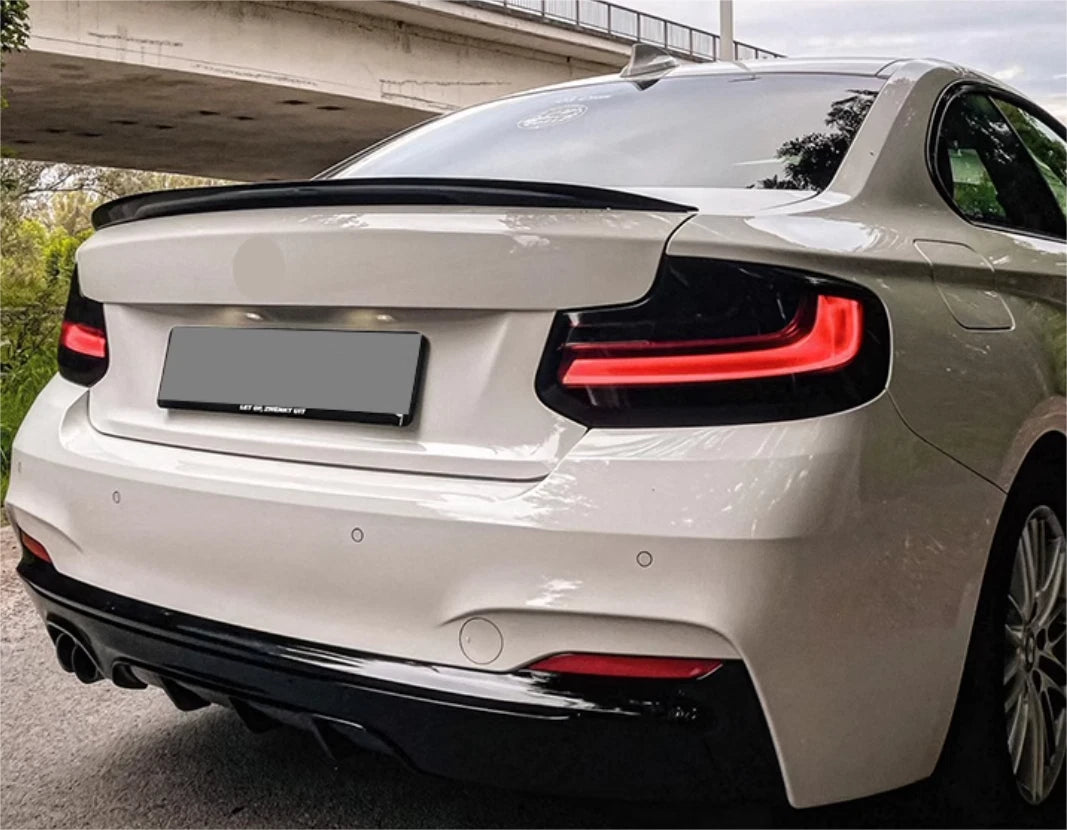 Glossy Black Rear P Style Spoiler Wing for BMW 2 Series F22 F87 (2014-2019)