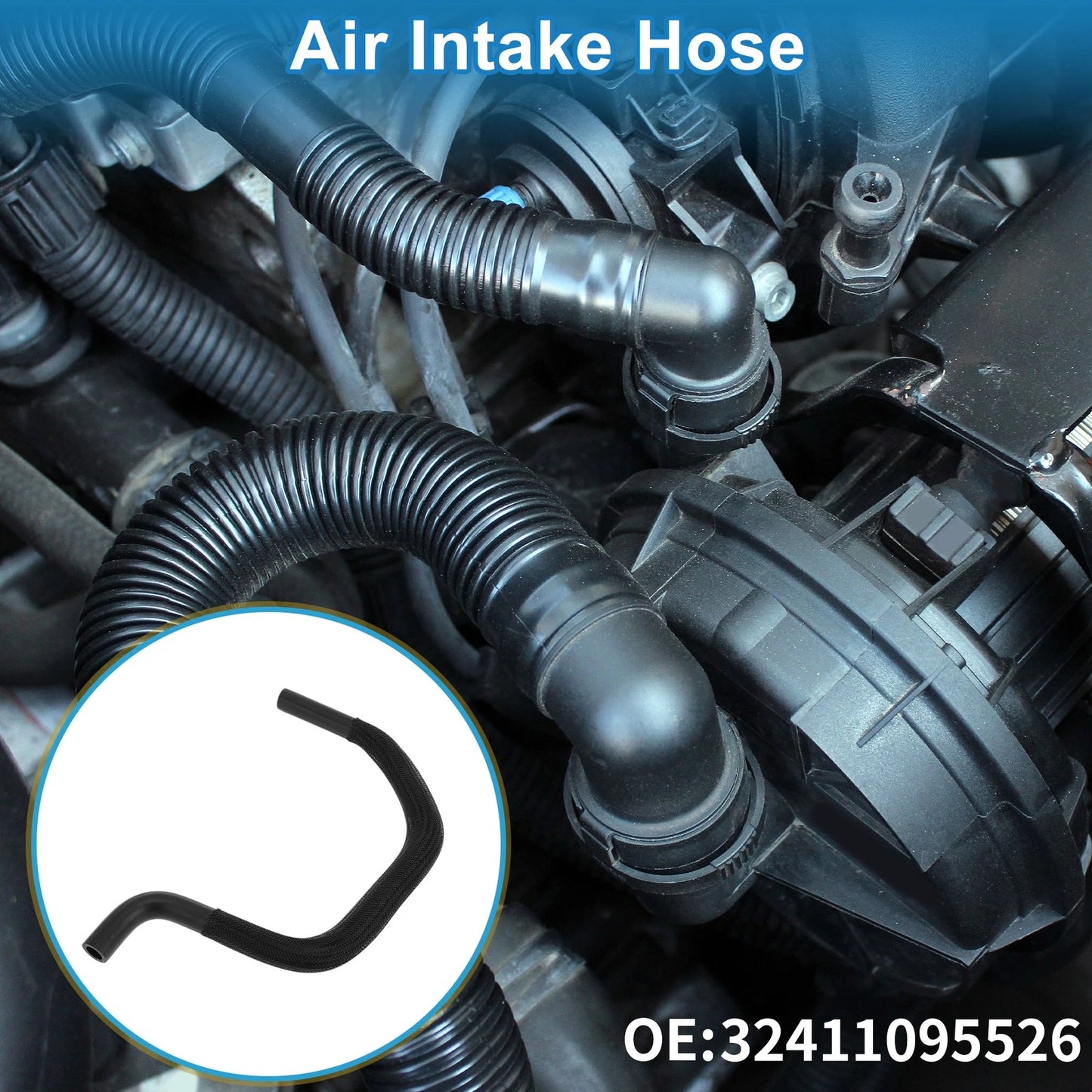 Engine Air Intake Hose for BMW X5 E53 3.0 (2000-2006) 1 Pc Rubber