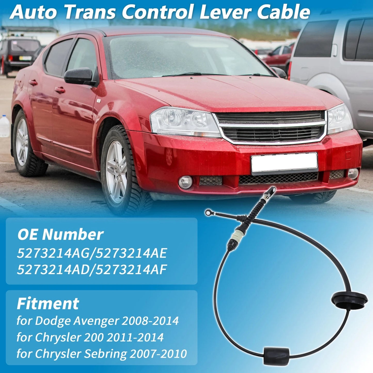 Auto Trans Gear Shifter Cable for Dodge Avenger & Chrysler 200