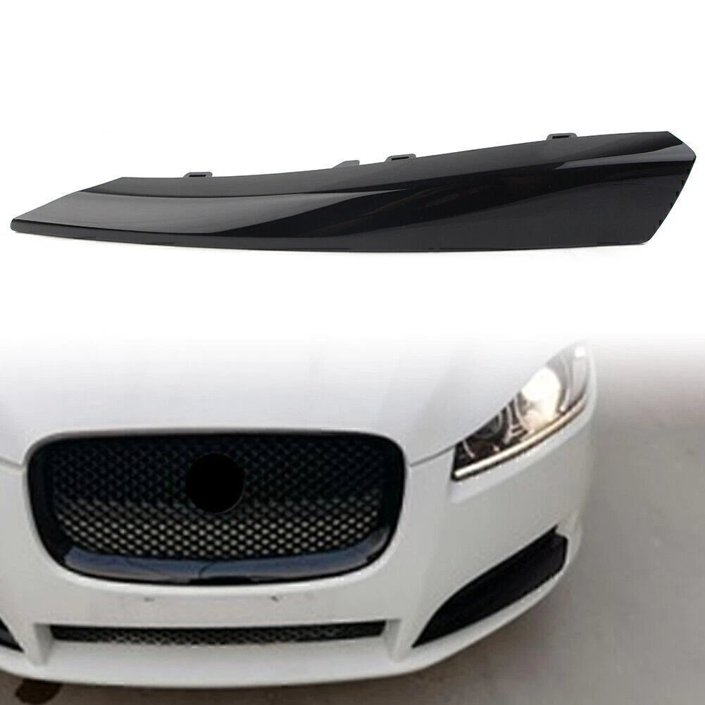 Front Left Bumper Grille Insert Cover for Jaguar XF (2012-2015) Black