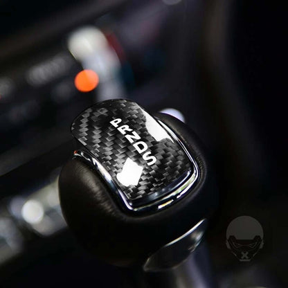 Real Carbon Fiber Gear Shift Level Knob Head Cover Trim Fits Mustang 2015-2018