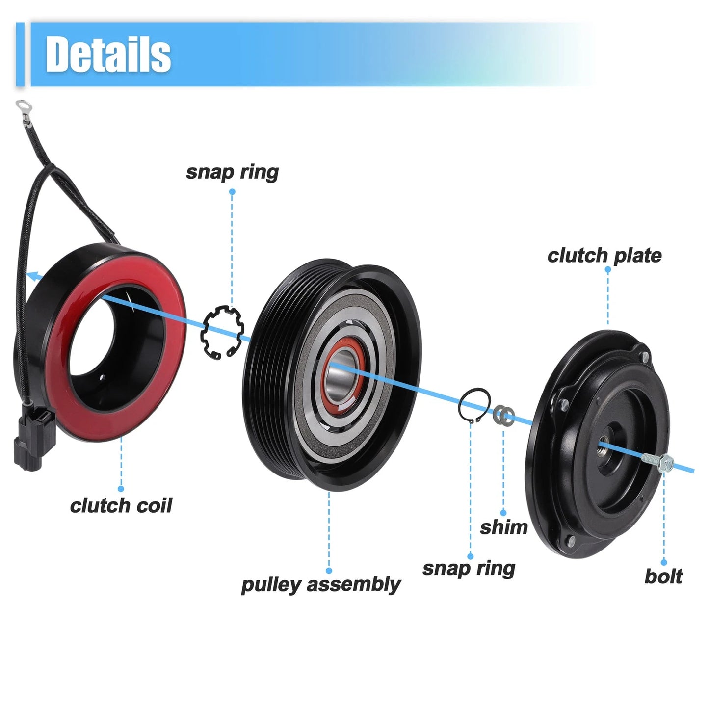 AC Compressor Clutch Set for Honda Accord (2013-2017)