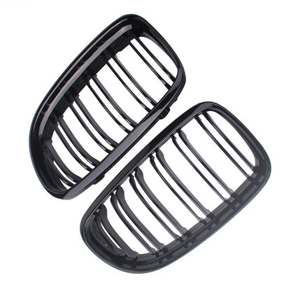 Gloss Black Front Kidney Grilles for BMW 3 Series E90 E91 (2008-2011)