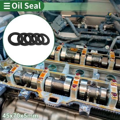Oil Seal 45x70x5mm NBR Rubber High Pressure Black for Make Model