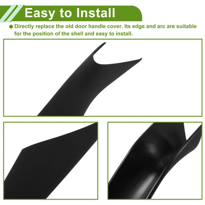 Door Panel Handle Pull Trim Cover for BMW 5 Series (2017-2022) Black