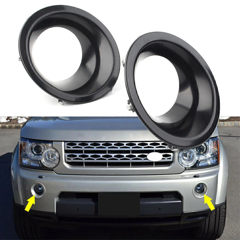 2 x Front Fog Lamp Light Bezel Covers for Land Rover LR4 (2010-2014)