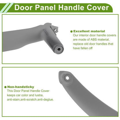 Door Panel Handle Pull Trim Cover for BMW X5 E70 2008-2013 (2 x Gray)