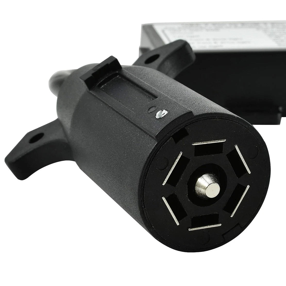 US to EU Trailer Light Converter 7-Way Blade to 7-Pin Round Plug