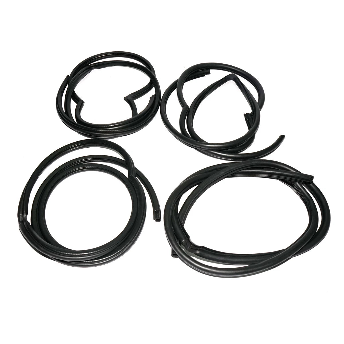 Front & Rear Door Weatherstrip 4Pcs for Land Rover Defender 90/110/130 1984-2016