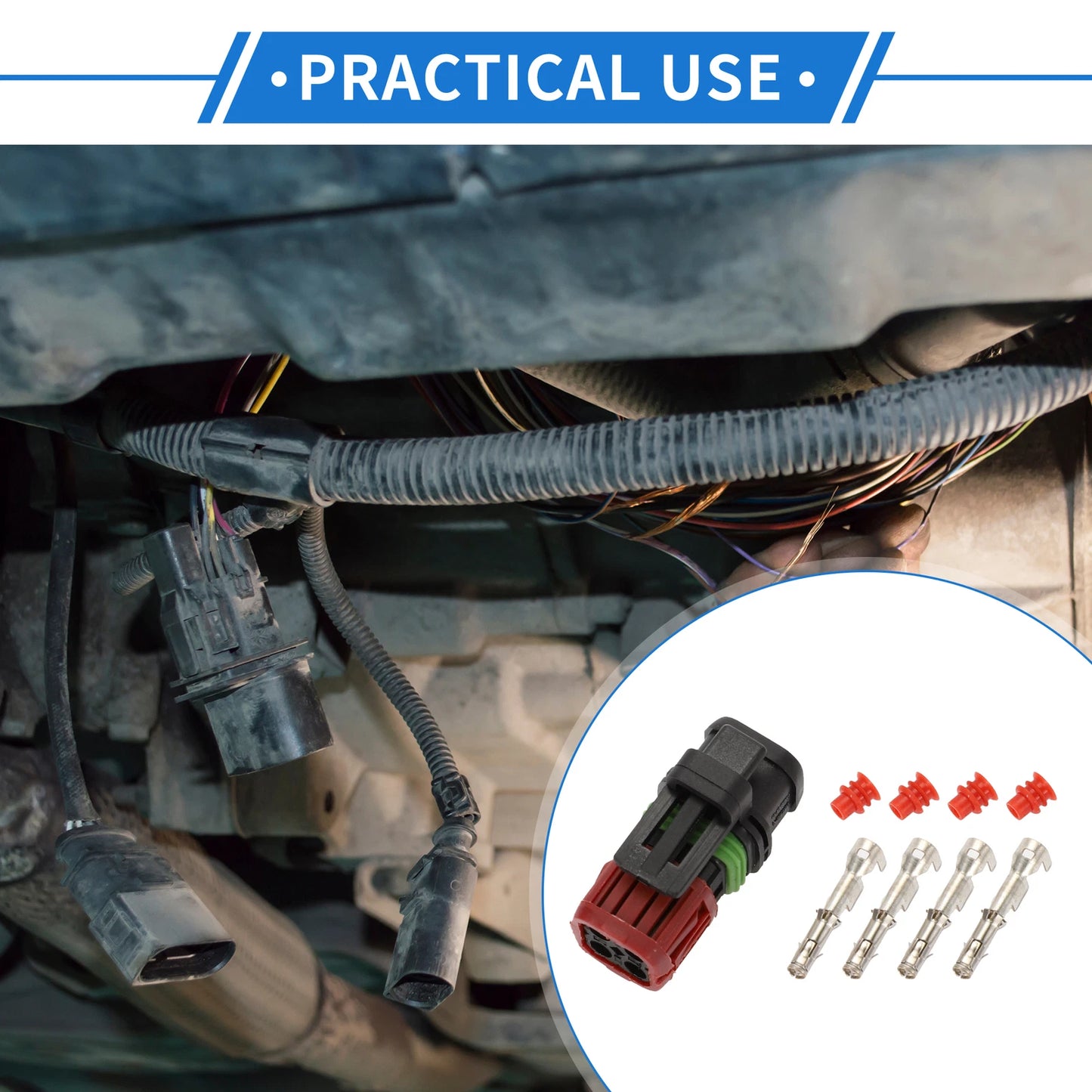 4 Pin Fuel Injector MAP Sensor Connector Plug for VOLVO Truck/Excavator