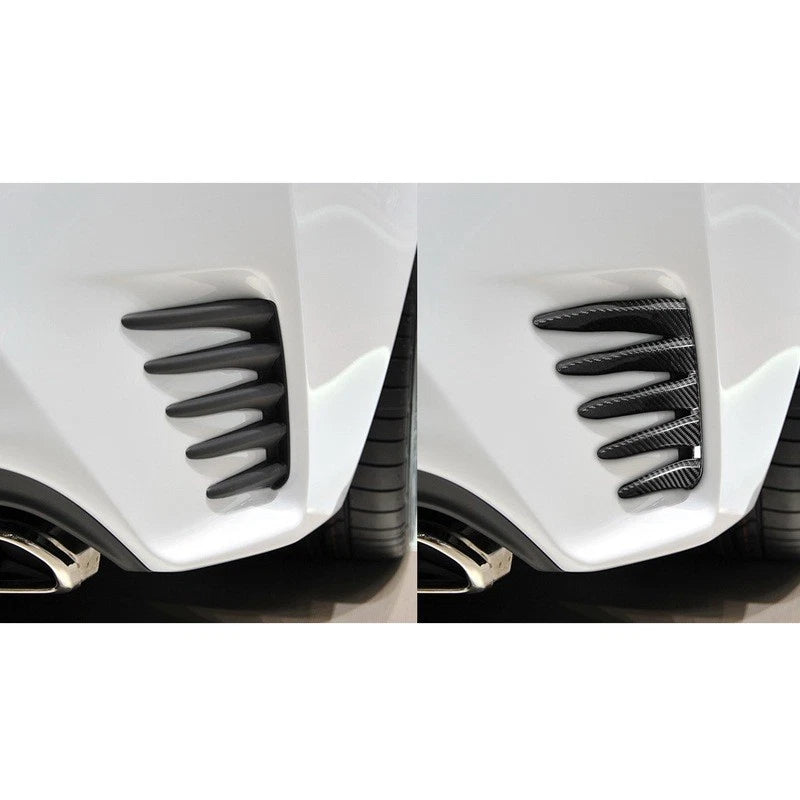 Real Carbon Fiber Rear Bumper Side Canards Cover Trim for Lexus RC 2015-2018