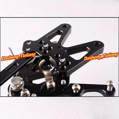 Black Adjustable Rearset Footpeg Set for BMW S1000RR (2010-2013)