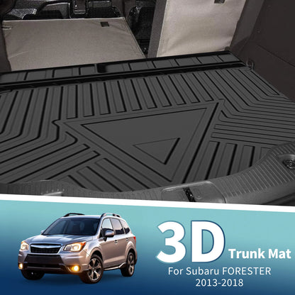 Flat Face Cargo Liner Rear Trunk Mat for Subaru Forester (2013-2018)