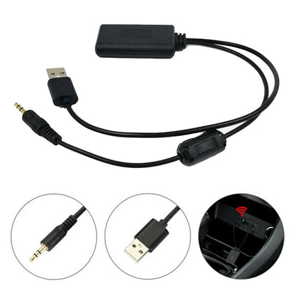 Bluetooth 5.0 Receiver Adapters USB+ 3.5mm Jack Audio for Car AUX Speaker