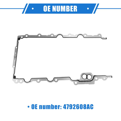 Oil Pan Gasket for Chrysler Durable Metal Silver Tone (2005-2009)