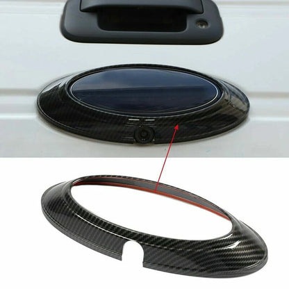 Carbon Fiber Rear Logo Emblem Badge Ring Cover for Ford Ranger (2015-2022)