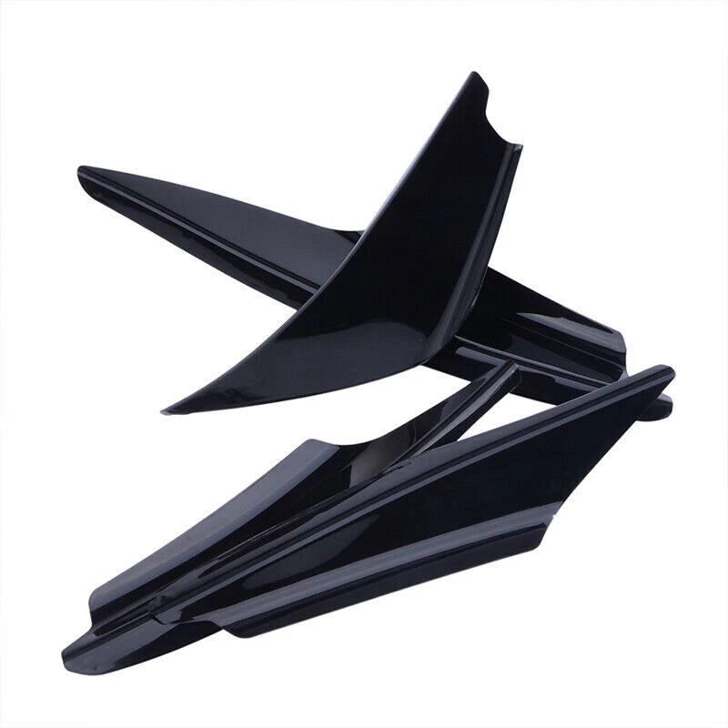 4 x Car SUV Bumper Canard Splitter Diffuser Valence Spoiler Lip Gloss Black