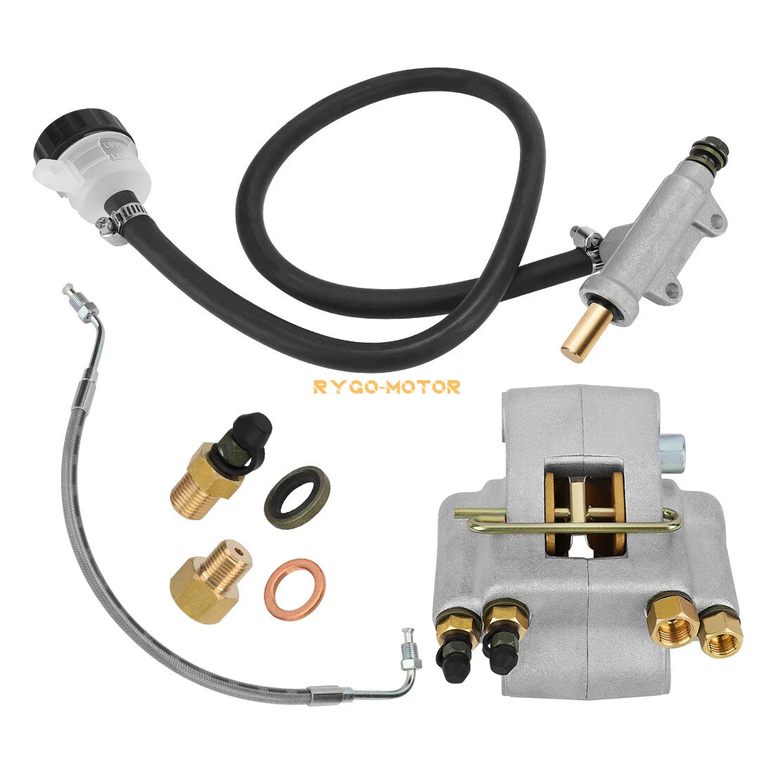 Rear Brake Caliper & Master Cylinder & Hose Line for Polaris Sportsman 500 400