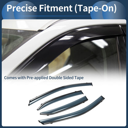 Window Deflectors 1 Set for Toyota Camry (2018-2024) Black Side Vent Visors