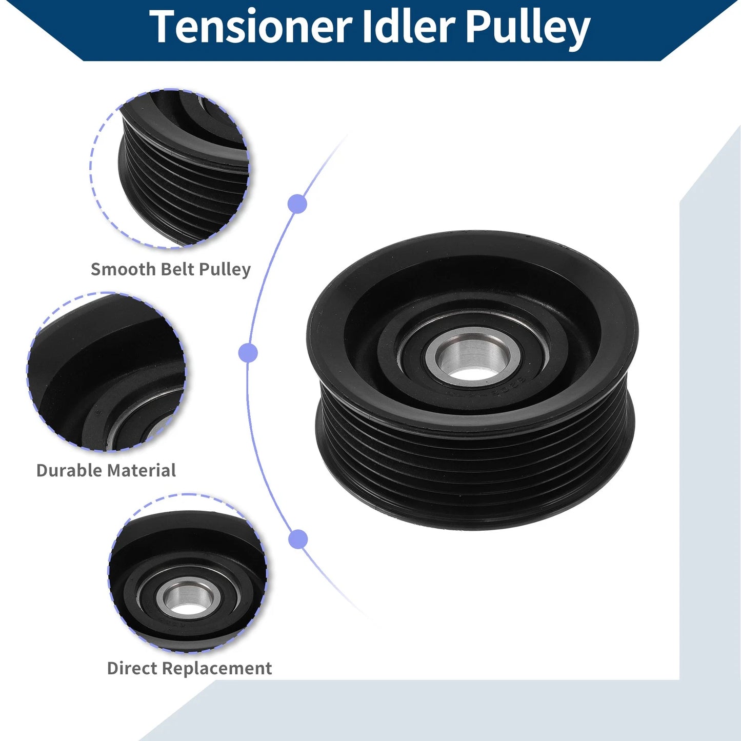 Drive Belt Idler Pulley 1 Pc for Honda CR-V (2012-2014)