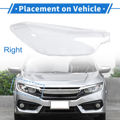 Front Right Headlight Lens Cover for Kia Forte (2013-2015)